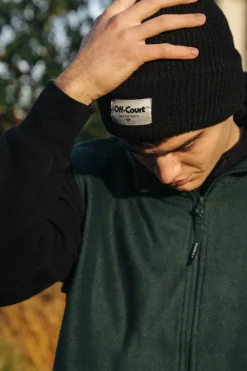 Vice 84 'Off-Court GSM' Cosy Ribbed Beanie - Black