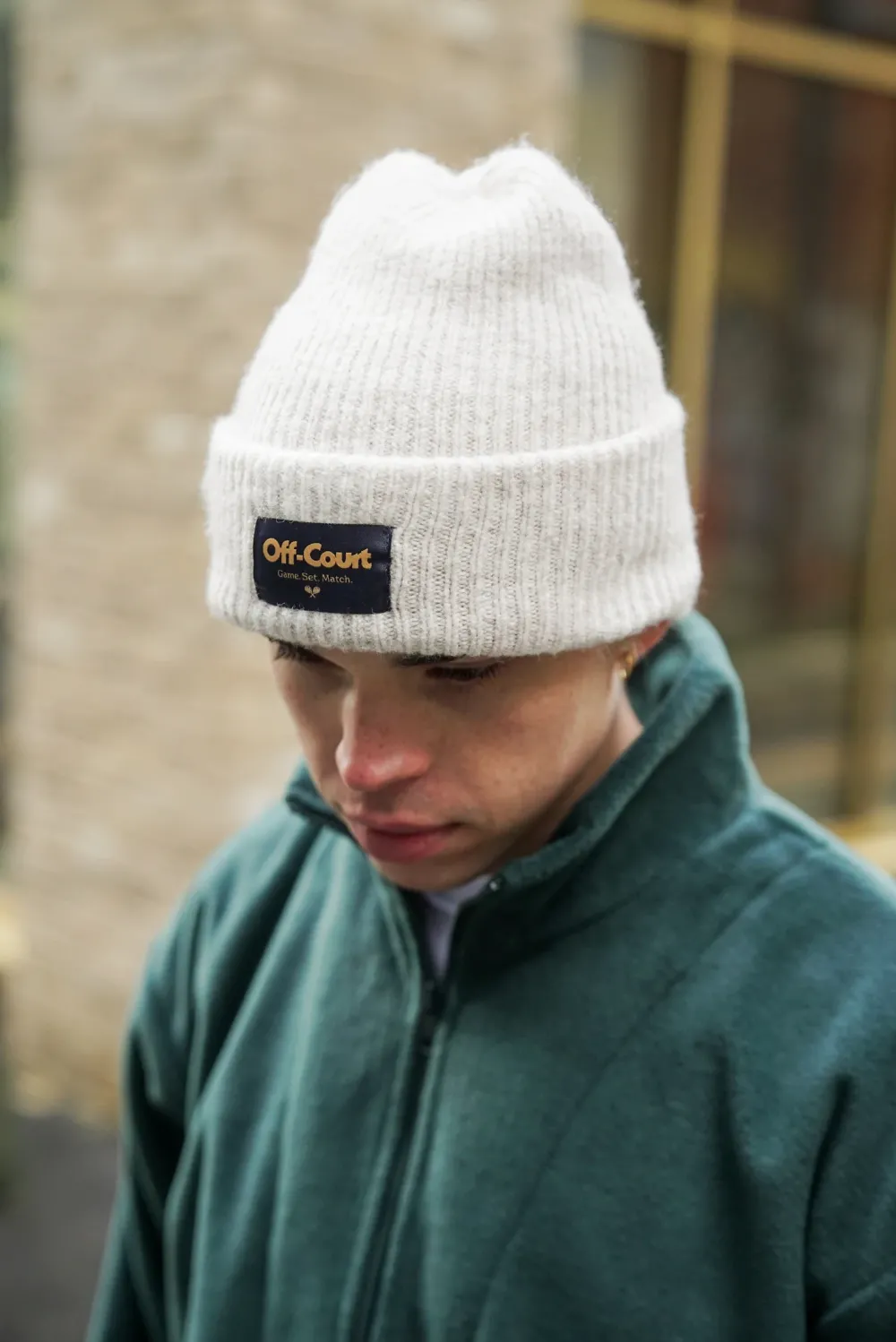 Vice 84 'Off-Court GSM' Cosy Ribbed Beanie - Almond