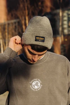 Vice 84 'Off-Court GSM' Cosy Ribbed Beanie - Grey