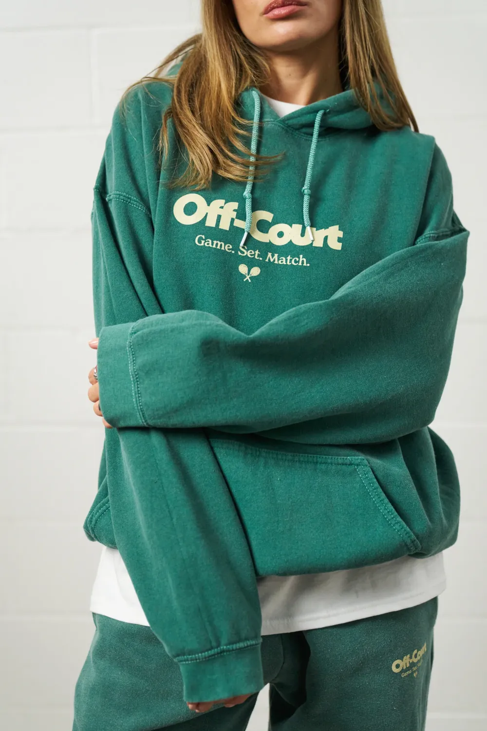 Vice 84 'Off-Court GSM' Hoodie & Jogger Set - Vintage Washed Forest