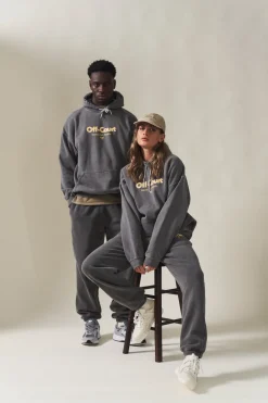 Vice 84 'Off-Court GSM' Hoodie & Jogger Set -  Vintage Washed Charcoal