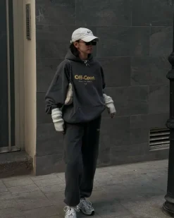 Vice 84 'Off-Court GSM' Hoodie & Jogger Set -  Vintage Washed Charcoal