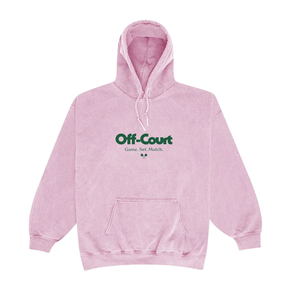 Vice 84 'Off-Court GSM' Vintage Washed Hoodie - Pink