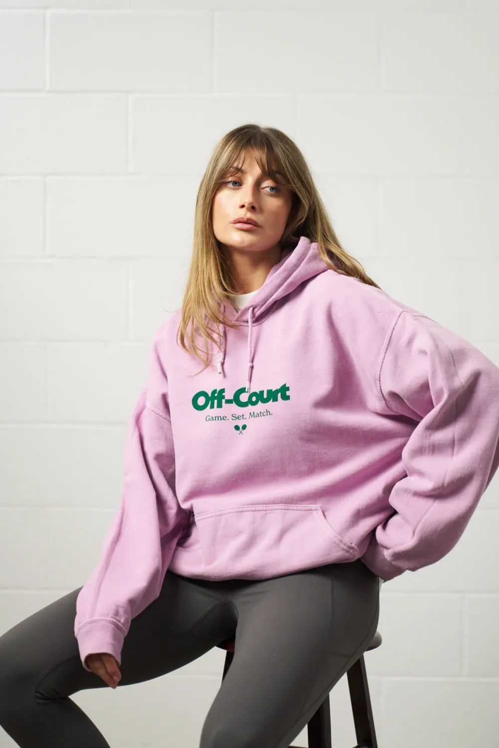 Vice 84 'Off-Court GSM' Vintage Washed Hoodie - Pink
