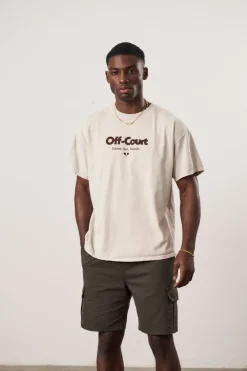 Vice 84 'Off-Court GSM' Vintage Washed Tee Twinpack - Pink/Cream