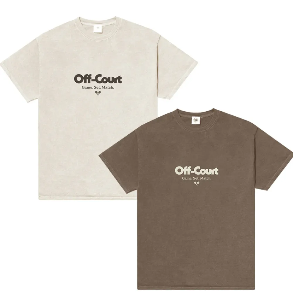 Vice 84 'Off-Court GSM' Vintage Washed Tee Twinpack - Brown/Cream