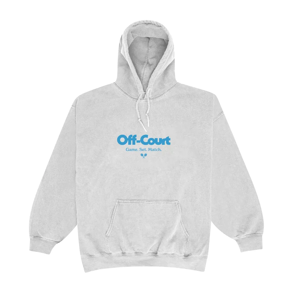 Vice 84 'Off-Court GSM' Vintage Washed Hoodie - Ash