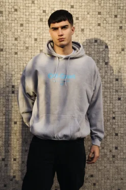 Vice 84 'Off-Court GSM' Vintage Washed Hoodie - Ash