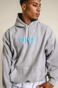 Vice 84 'Off-Court GSM' Vintage Washed Hoodie - Ash