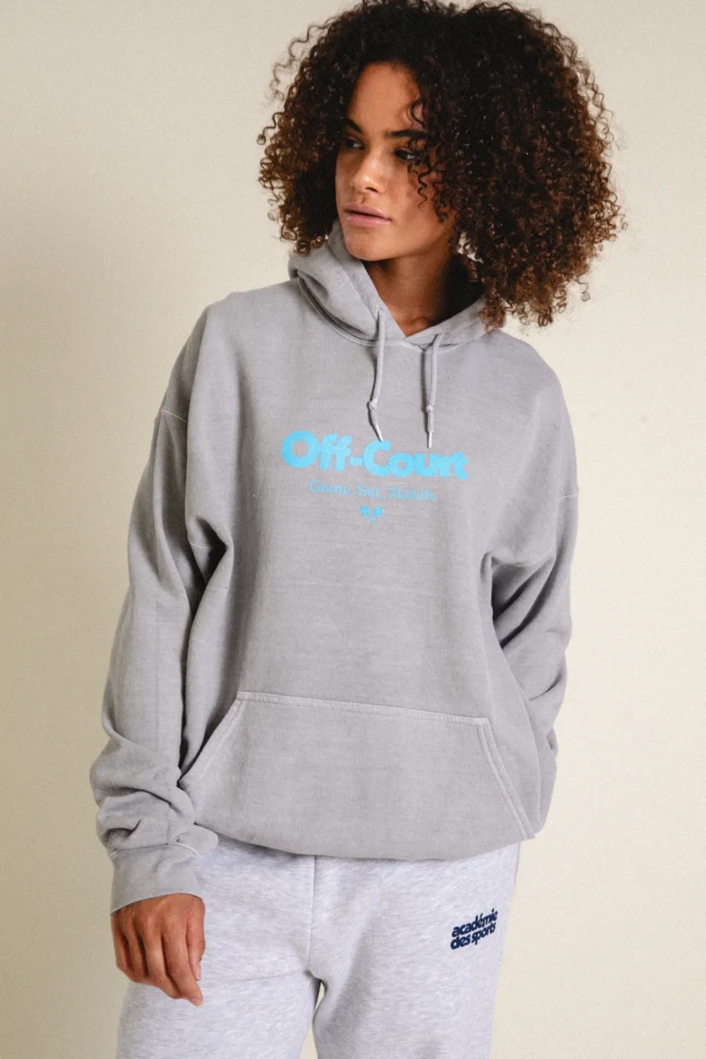 Vice 84 'Off-Court GSM' Vintage Washed Hoodie - Ash
