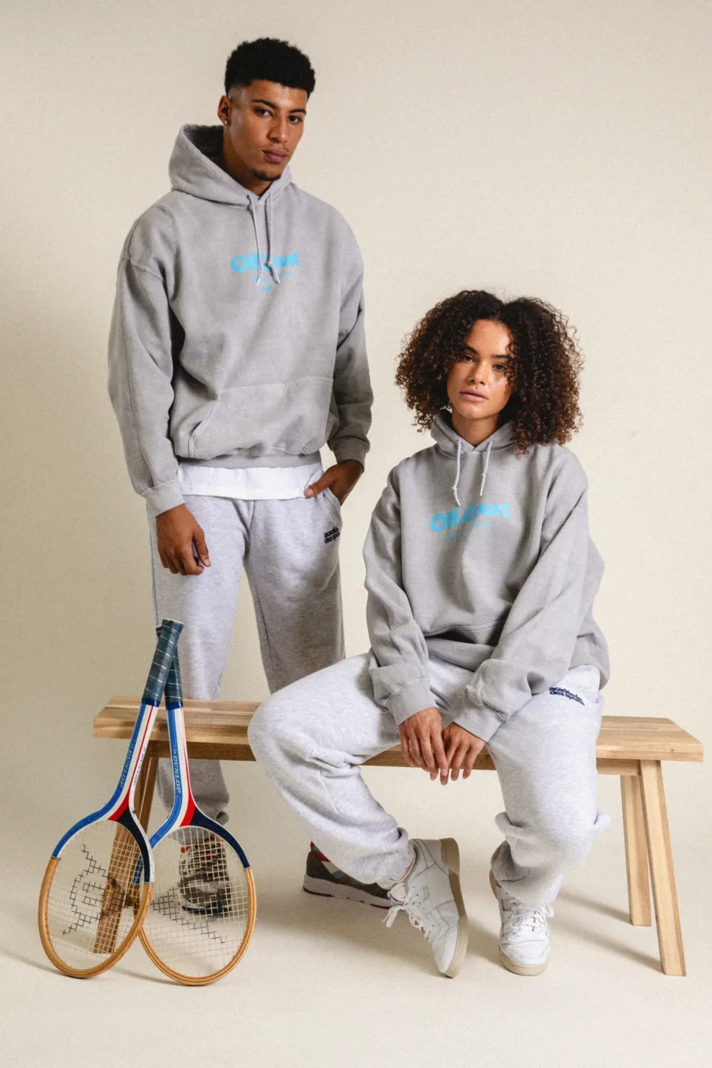 Vice 84 'Off-Court GSM' Vintage Washed Hoodie - Ash