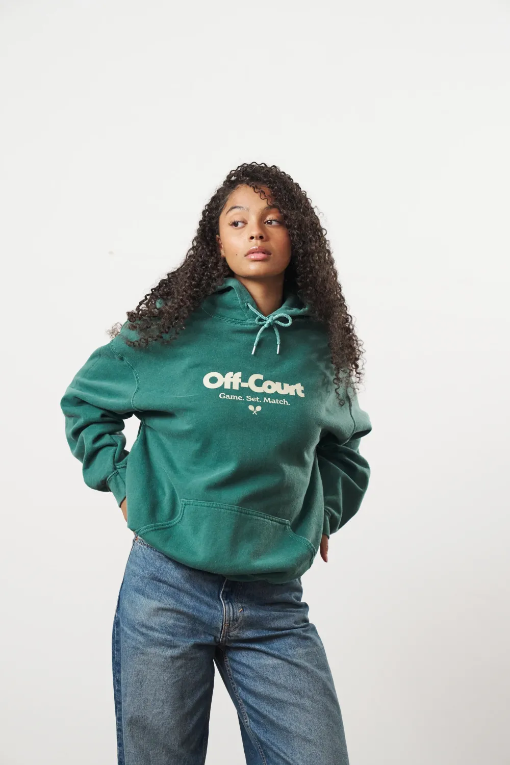 Vice 84 'Off-Court GSM' Vintage Washed Hoodie - Forest