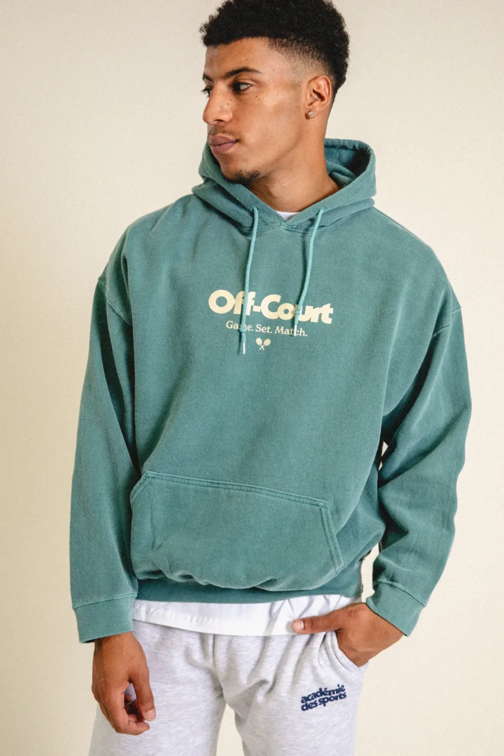 Vice 84 'Off-Court GSM' Vintage Washed Hoodie - Forest