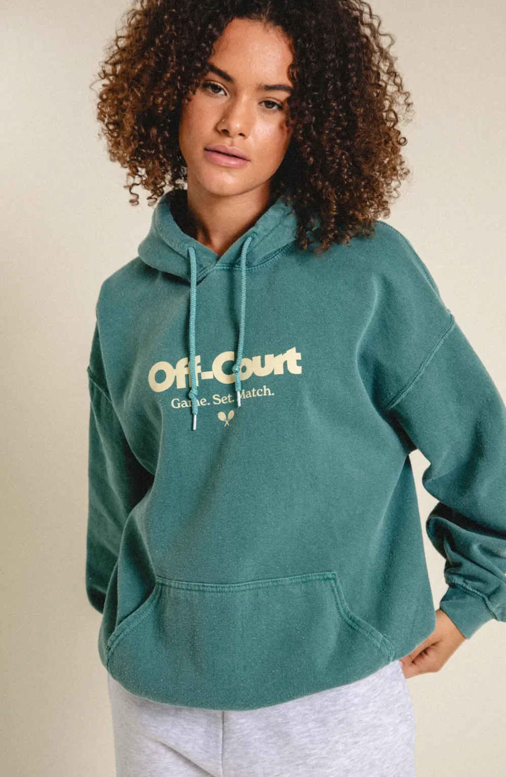 Vice 84 'Off-Court GSM' Vintage Washed Hoodie - Forest