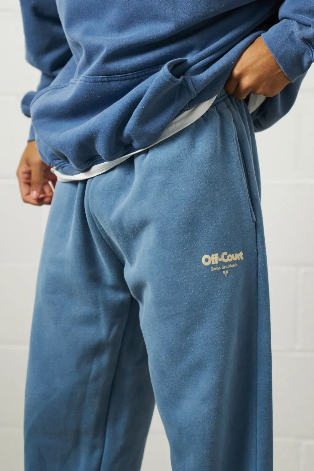 Vice 84 'Off-Court GSM' Vintage Washed Joggers - Blue