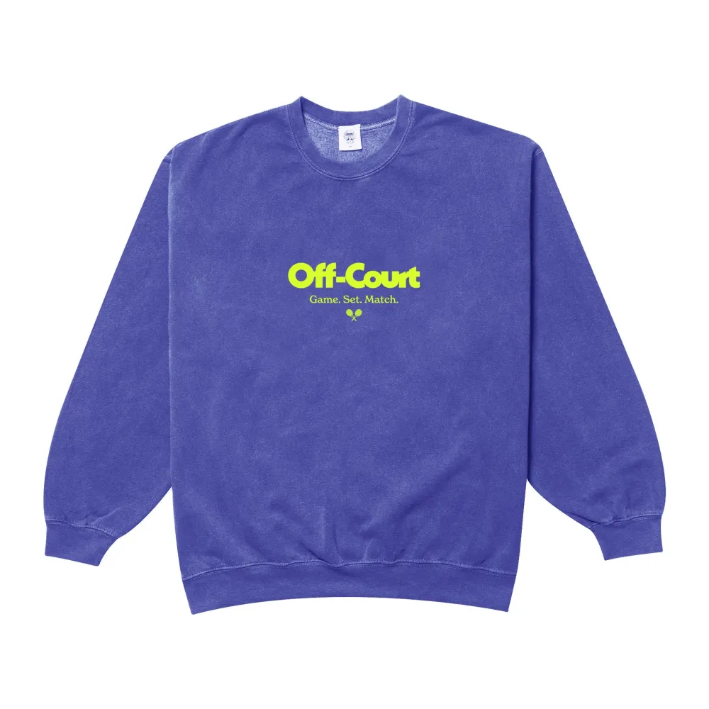 Vice 84 'Off-Court GSM' Vintage Washed Sweater - Purple