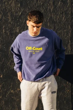 Vice 84 'Off-Court GSM' Vintage Washed Sweater - Purple