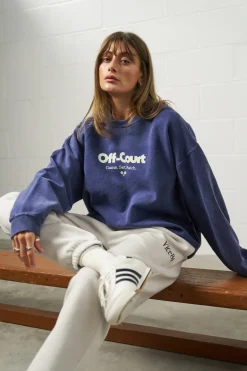 Vice 84 'Off-Court GSM' Vintage Washed Sweater - Navy