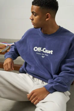 Vice 84 'Off-Court GSM' Vintage Washed Sweater - Navy