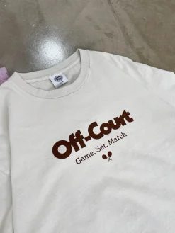 Vice 84 'Off-Court GSM' Vintage Washed Tee - Cream