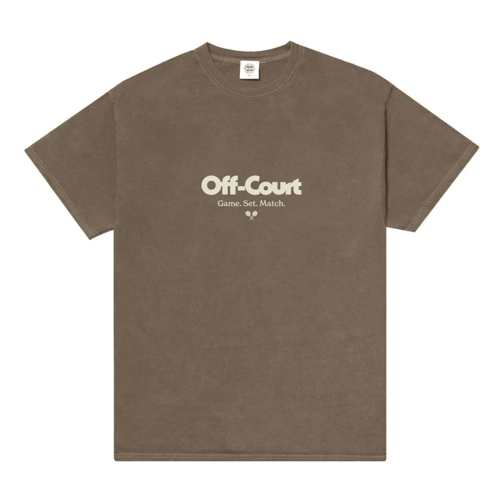 Vice 84 'Off-Court GSM' Vintage Washed Tee - Brown