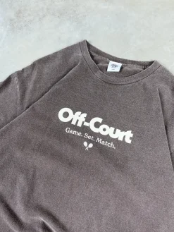 Vice 84 'Off-Court GSM' Vintage Washed Tee - Brown
