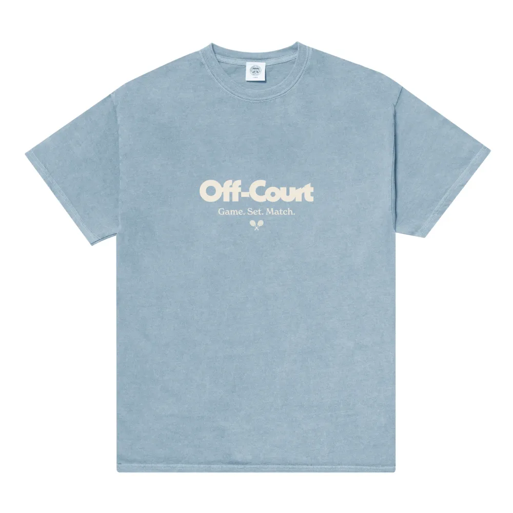 Vice 84 'Off-Court GSM' Vintage Washed Tee - Sky