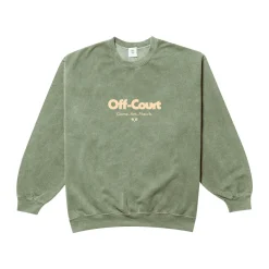 Vice 84 'Off-Court GSM' Vintage Washed Sweater - Khaki
