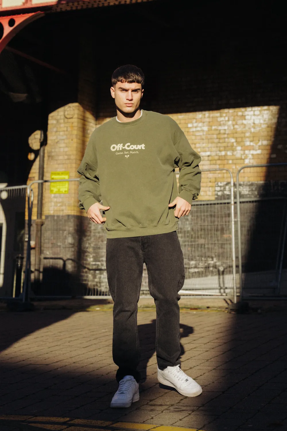 Vice 84 'Off-Court GSM' Vintage Washed Sweater - Khaki