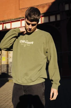 Vice 84 'Off-Court GSM' Vintage Washed Sweater - Khaki