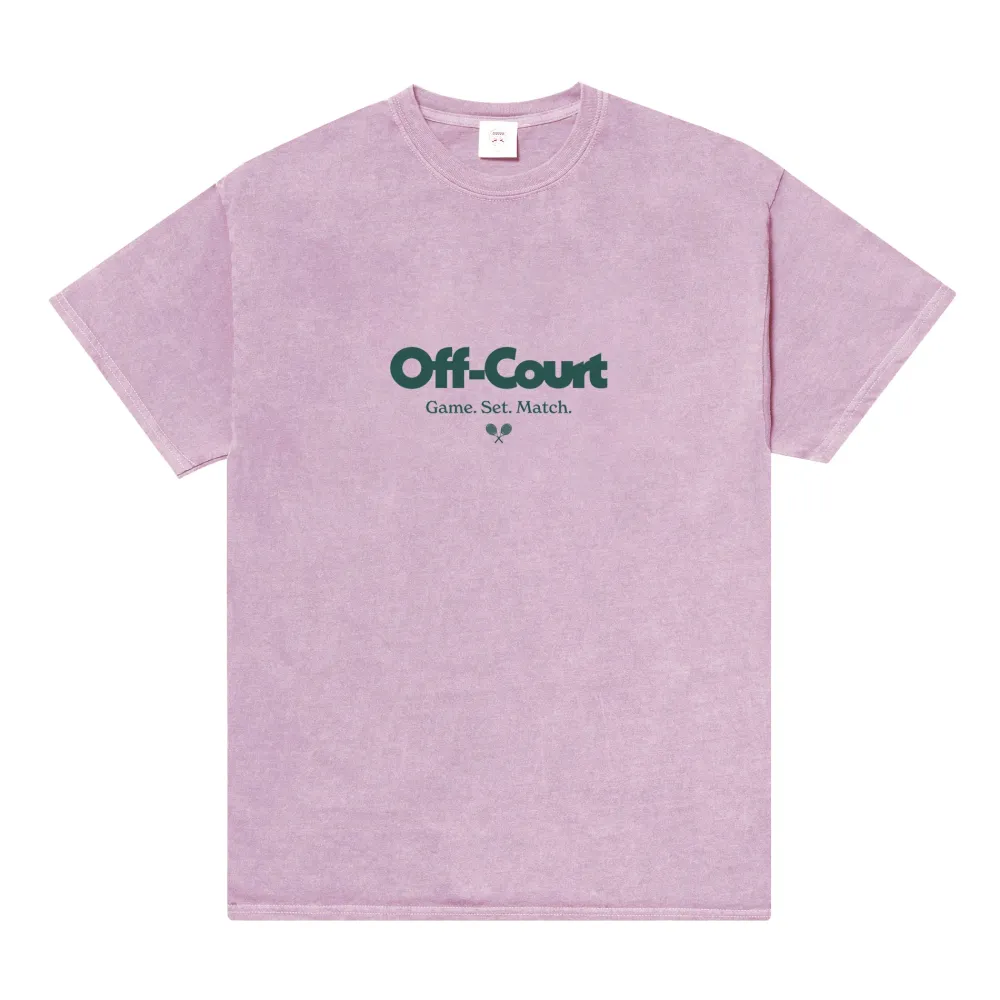 Vice 84 'Off-Court GSM' Vintage Washed Tee - Pink