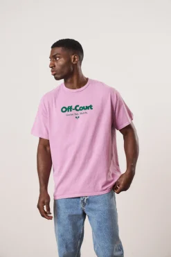 Vice 84 'Off-Court GSM' Vintage Washed Tee - Pink