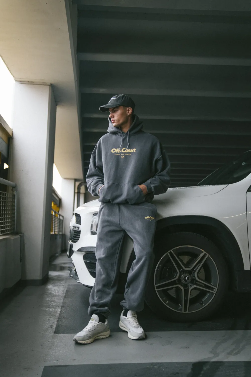 Vice 84 'Off-Court GSM' Vintage Washed Joggers - Charcoal