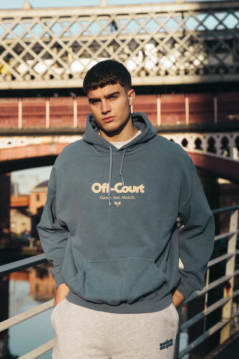 Vice 84 'Off-Court GSM' Vintage Washed Hoodie - Blue