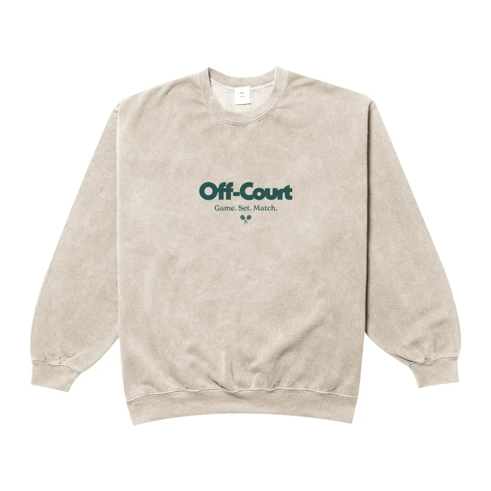 Vice 84 'Off-Court GSM' Vintage Washed Sweater - Cream
