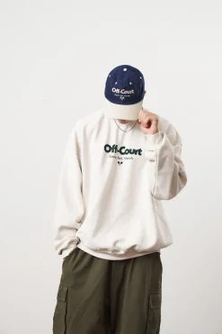 Vice 84 'Off-Court GSM' Vintage Washed Sweater - Cream