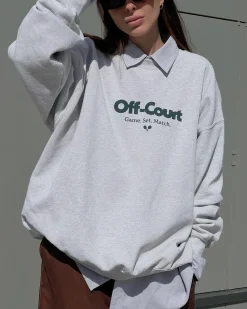 Vice 84 'Off-Court GSM' Vintage Washed Sweater - Cream