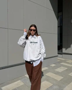 Vice 84 'Off-Court GSM' Vintage Washed Sweater - Cream
