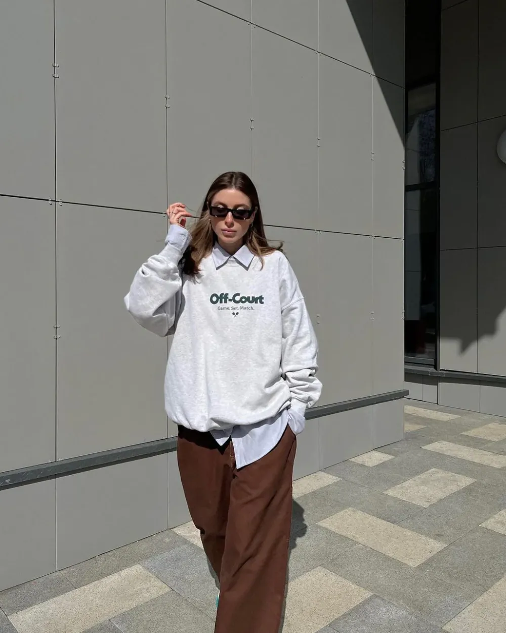 Vice 84 'Off-Court GSM' Vintage Washed Sweater - Cream