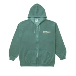 Vice 84 'Off-Court GSM' Zip Up Vintage Washed Hoodie - Forest