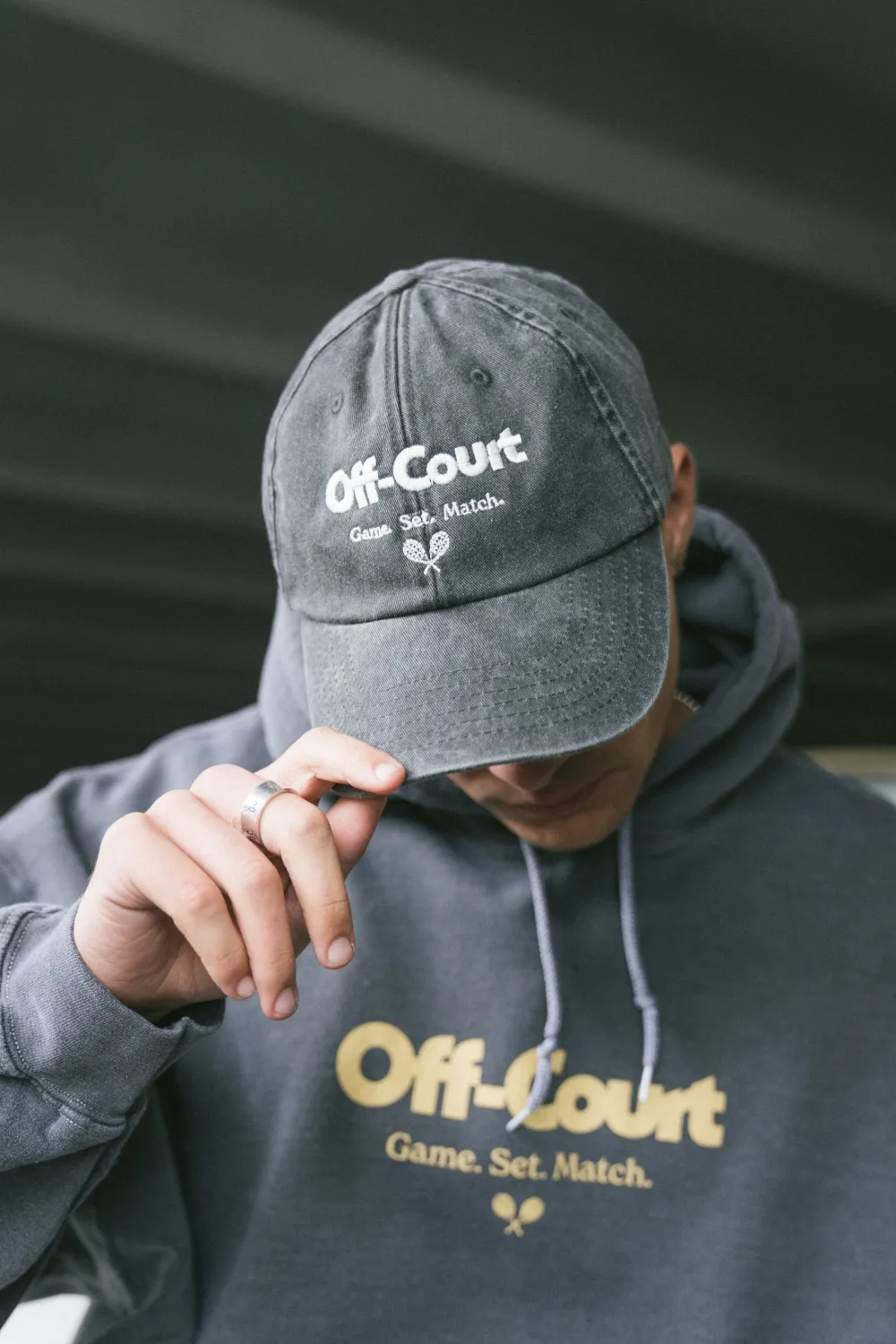 Vice 84 'Off-Court' Vintage Washed Cap - Black