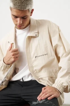 Vice 84 'Olympic Runner' Nylon Track Jacket - Ecru