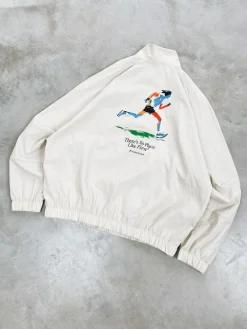 Vice 84 'Olympic Runner' Nylon Track Jacket - Ecru