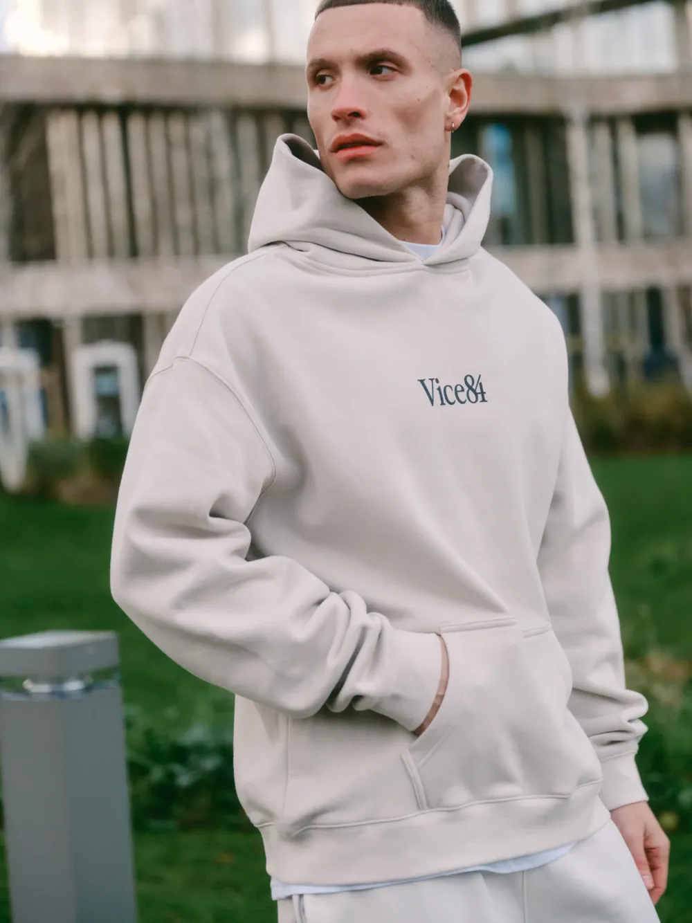 Vice 84 Premium Hoodie - Bone