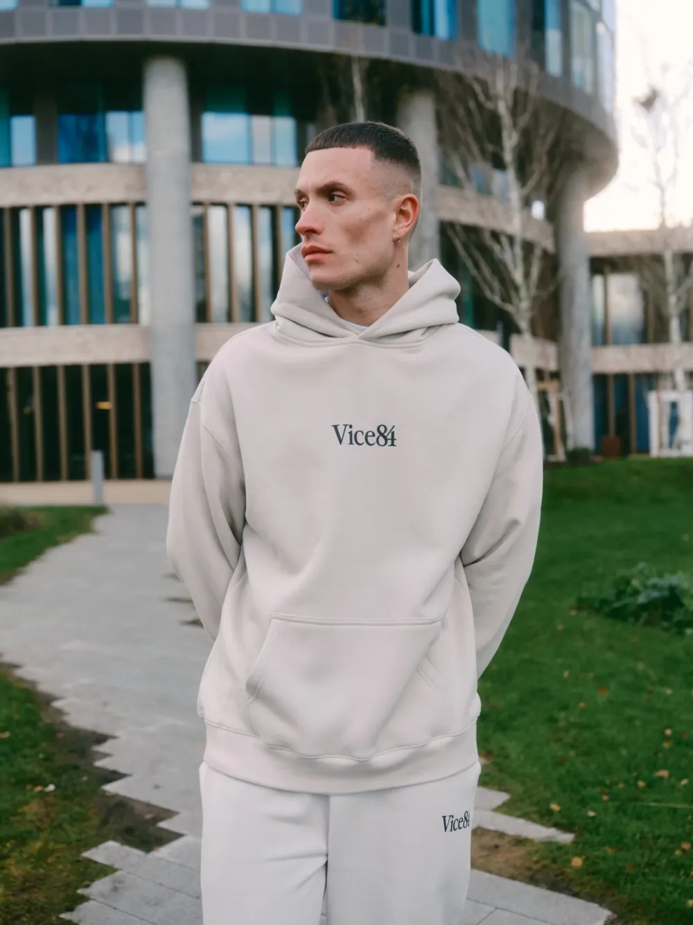 Vice 84 Premium Hoodie - Bone