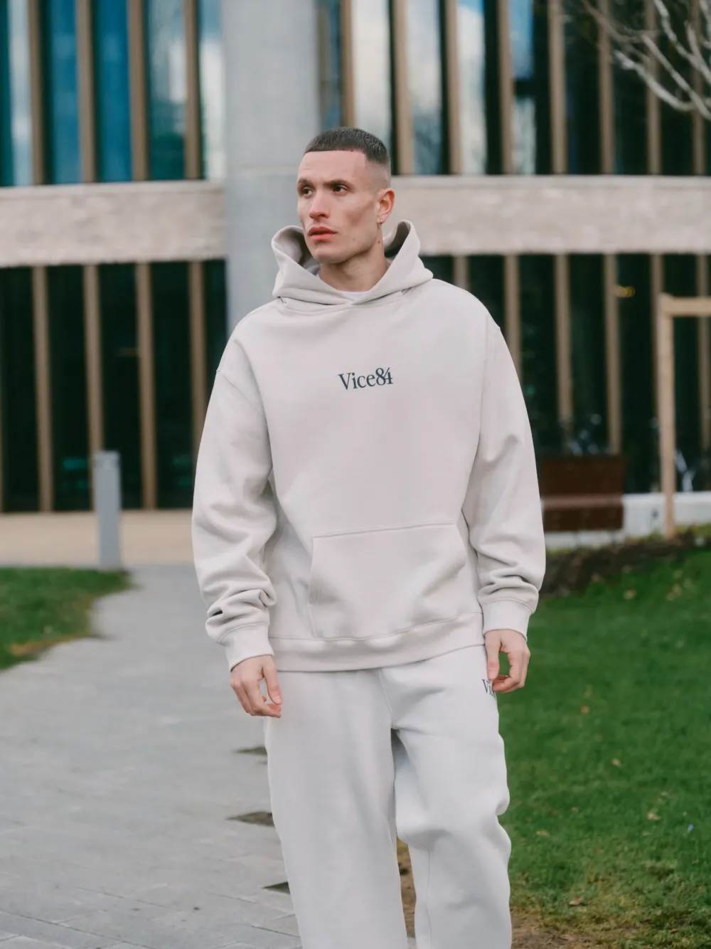 Vice 84 Premium Hoodie - Bone