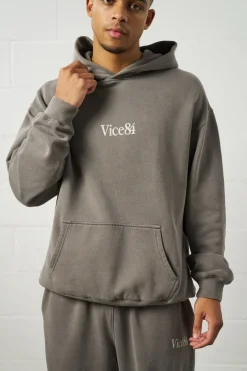 Vice 84 Premium Hoodie - Faded Grey