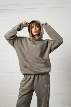 Vice 84 Premium Hoodie - Faded Grey