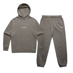 Vice 84 Premium Hoodie & Jogger Set - Faded Grey