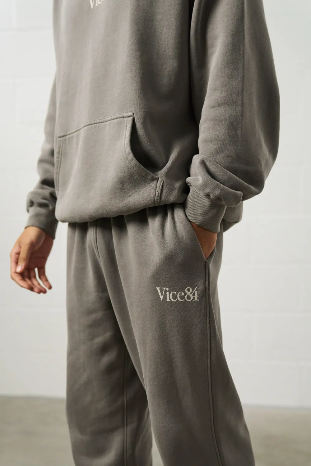 Vice 84 Premium Joggers - Faded Grey